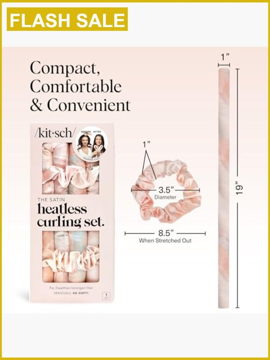 Satin Heatless Curlers Set with 34\